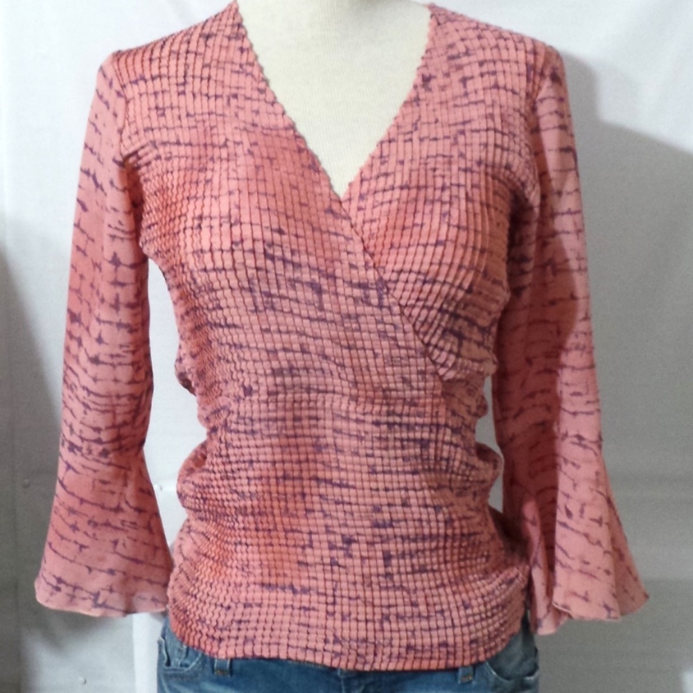 JAIPUR Crinkle Handkerchief Sleeve BLOUSE XL shirt